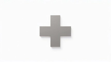 Fototapeta premium Minimal Medical Cross Symbol on White Background