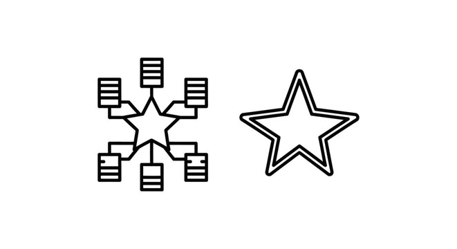 Dimensional Modeling and Star Schema Icons: Data Warehousing, Database Design, and Analytics Concepts