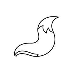 Simple Line Drawing of a Monkey Tail