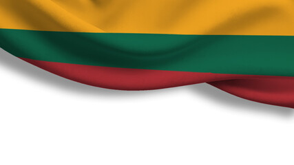 Obraz premium Colorful stripes of yellow, green, and red represent Lithuania's rich history and culture. This flag symbolizes the country's quest for independence and national unity during significant times.