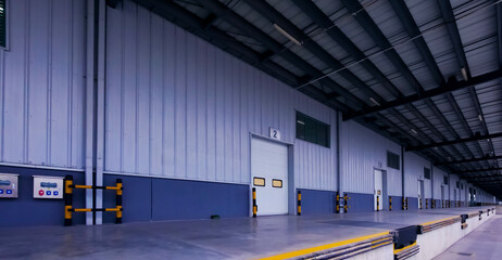 Fototapeta premium Factory warehouse architecture blues