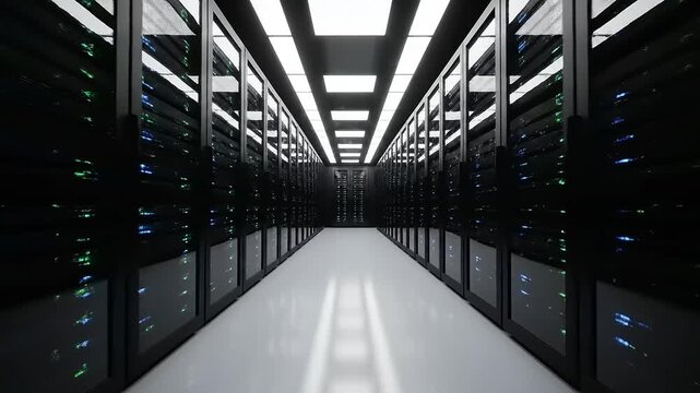 Data Center Server Room Interior View 2.