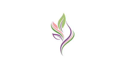 Obraz premium Colorful Abstract Leaf Logo Design Element.