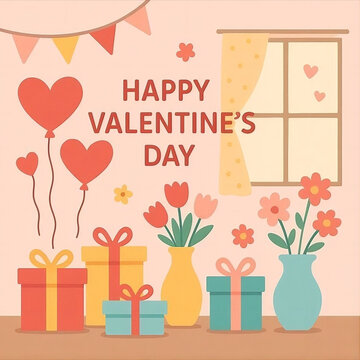 happy valentine day in vector