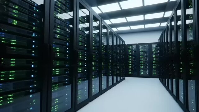 Data Center Server Room Interior View 4.