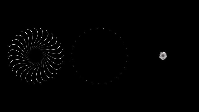 Line sparkle explosion animation with shiny firework circle burst, abstract geometric blast, seamless tunnel loop motion on black screen