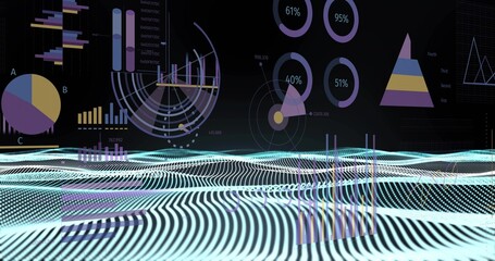 Fototapeta premium Displaying XPS or PES spectrum from lab output with labeled C1s O1s Cu2p peaks, showing Cu2p satelli