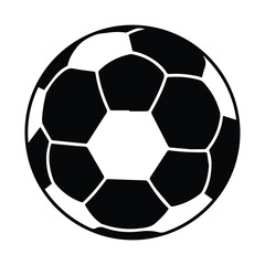 Fototapeta premium Classic black and white soccer ball illustration