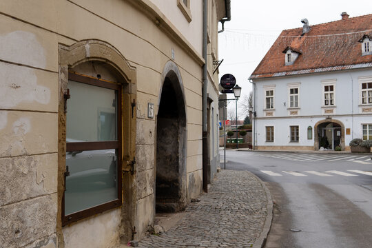 City of Ptuj, Slovenia, winter street and architecture, December 2025