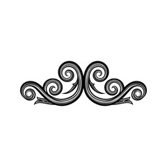 Fototapeta premium Black Swirling Cloud Illustration Design Element.