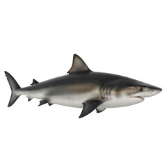 Fototapeta premium Majestic shark swimming with powerful fins in ocean depths