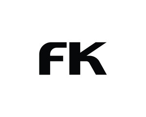 Obraz premium FK logo design. fk