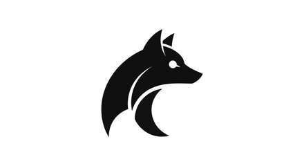 Stylized silhouette of a fox head