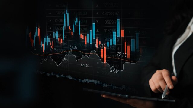 Candlestick chart visualizing financial market trends, investment patterns, price fluctuations, and trading strategy in capital and digital asset markets Marrow