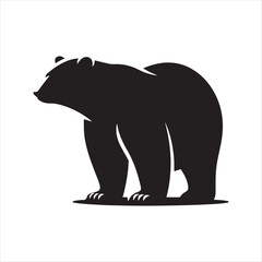 Obraz premium polar bear vector silhouette line art logo design concept illustration idea
