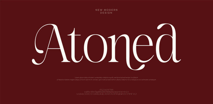 Atoned Typography on Maroon Background with White Text