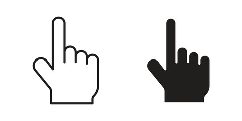 Obraz premium Cursor icon with editable stroke and solid design vectors