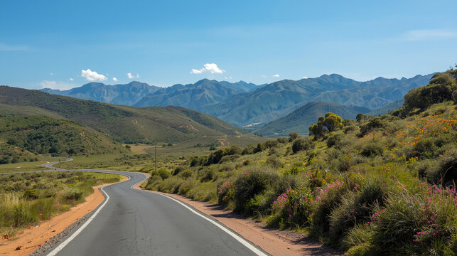 El texto describe un paisaje natural en una meseta andina, caracter&iacute;stico de las zonas andinas de Sudam&eacute;rica, con una carretera que lo atraviesa.