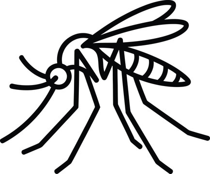 Black mosquito icon vector