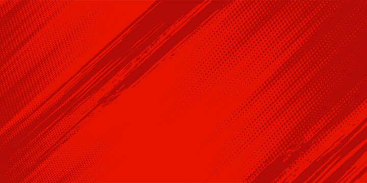 Image red and crimson pop art background with halftone dotted anime awesome
