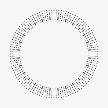 Radial najd pattern. Circle frame with saudi ornament