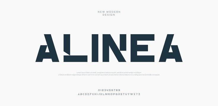 Alinea Typography Logo Design Modern Font