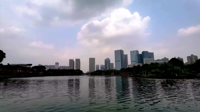 Foshan Nanhai Financial Center Skyline Across Calm Water