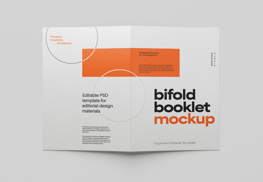 A5 Bifold Flyer Mockup for Print Designs