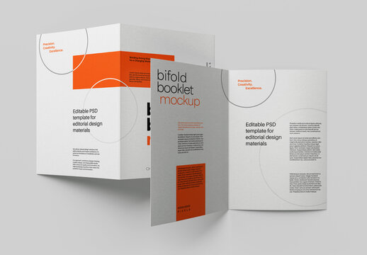 A5 Bifold Flyer Mockup for Print Designs