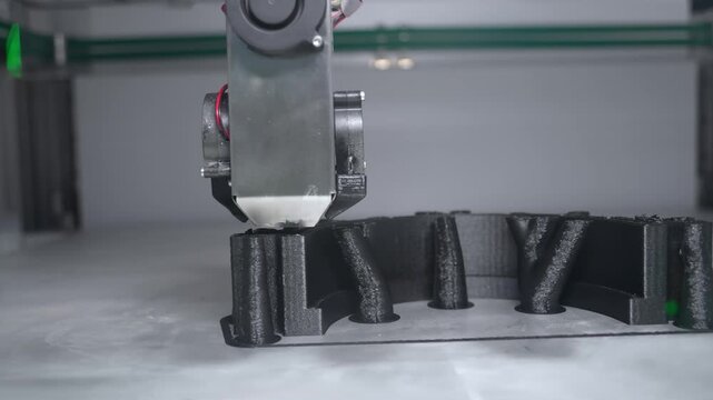object printed 3d printer close-up. Progressive modern additive technology 4.0 industrial revolution