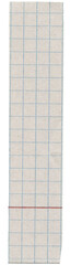 graph notebook paper strip with grid lines on transparent background