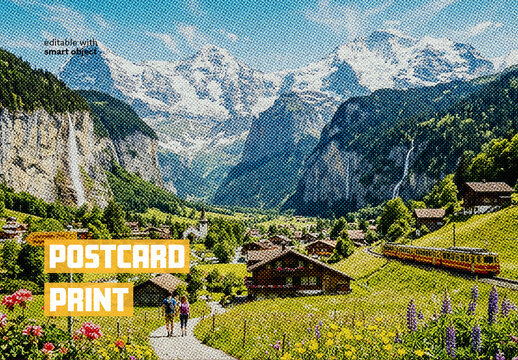 Postcard Print Effect