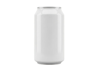 Empty cylindrical can with smooth silver surface and pull tab at the top isolated on transparent background 'png,PNG,Png