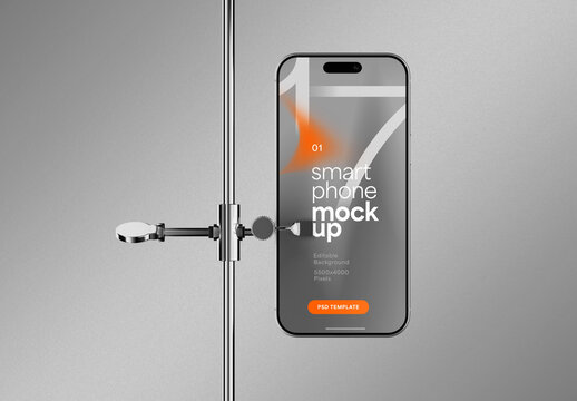 Smartphone Lab Clamp Mockup for App and UI Presentations