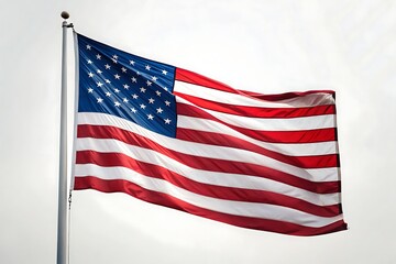 Obraz premium American flag icon set. Flat style.
