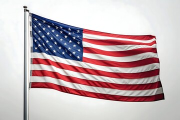 Obraz premium American flag icon set. Flat style.