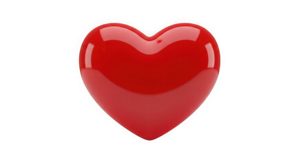Shiny red heart symbol isolated on transparent background transparent background