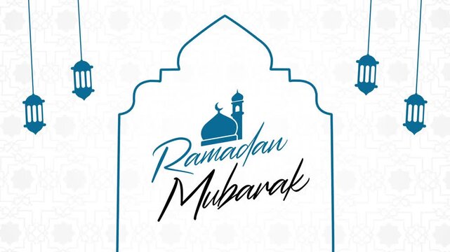 Minimalist Ramadan Mubarak Greeting Animation for Social Media