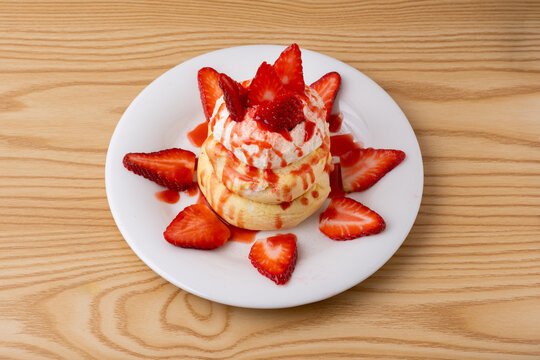 Dessert Pancake fraises