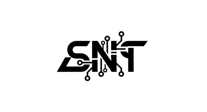 Modern SNT Logo Design - A Futuristic Technology Concept.