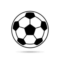 Fototapeta premium Iconic black and white soccer ball, a universally recognized symbol of sport and global unity.