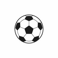 Fototapeta premium Classic soccer ball illustration on white background, iconic sport equipment for football games and athletic themes.