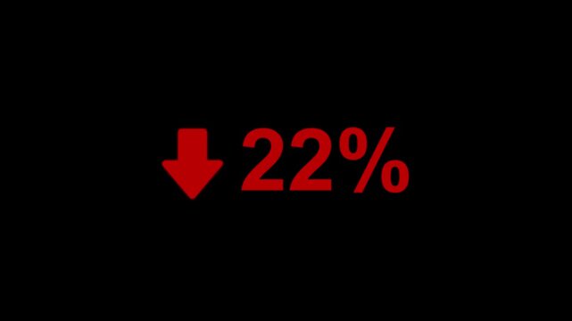 22 Percent Decline Animation