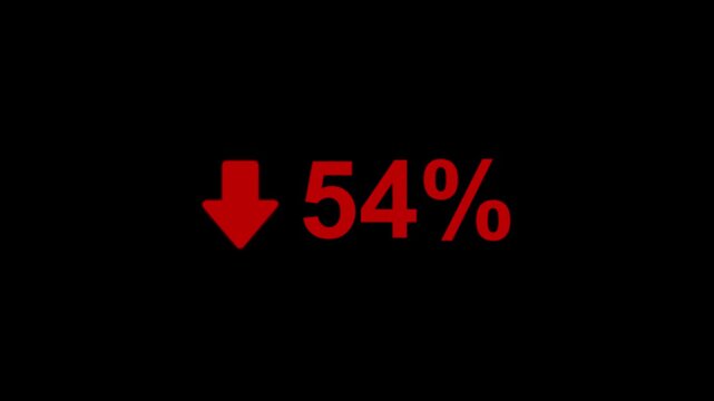 54 Percent Decline Animation