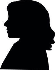 a woman head silhouette vector