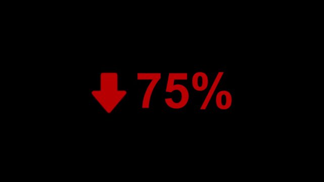 75 Percent Decline Animation