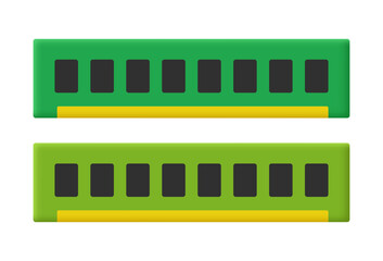 RAM 3d icon. Vector clip art isolated on white background.