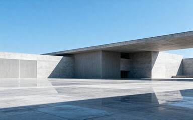 Obraz premium Concrete Modern Architecture with Minimalist Design