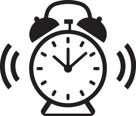 Obraz premium black and white alarm clocks with different styles and designs Vector