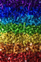 Fototapeta premium several assorted colors of plastic push pins